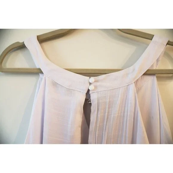 Cleo Sharkbite Hem Halter Neck Dress White with Gold Detail 12 Petite - Picture 2 of 4